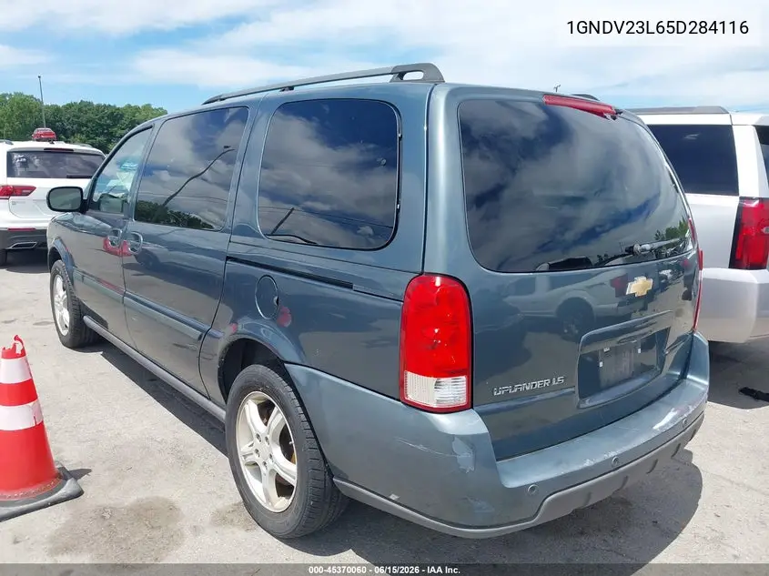 2005 Chevrolet Uplander Ls VIN: 1GNDV23L65D284116 Lot: 45370060