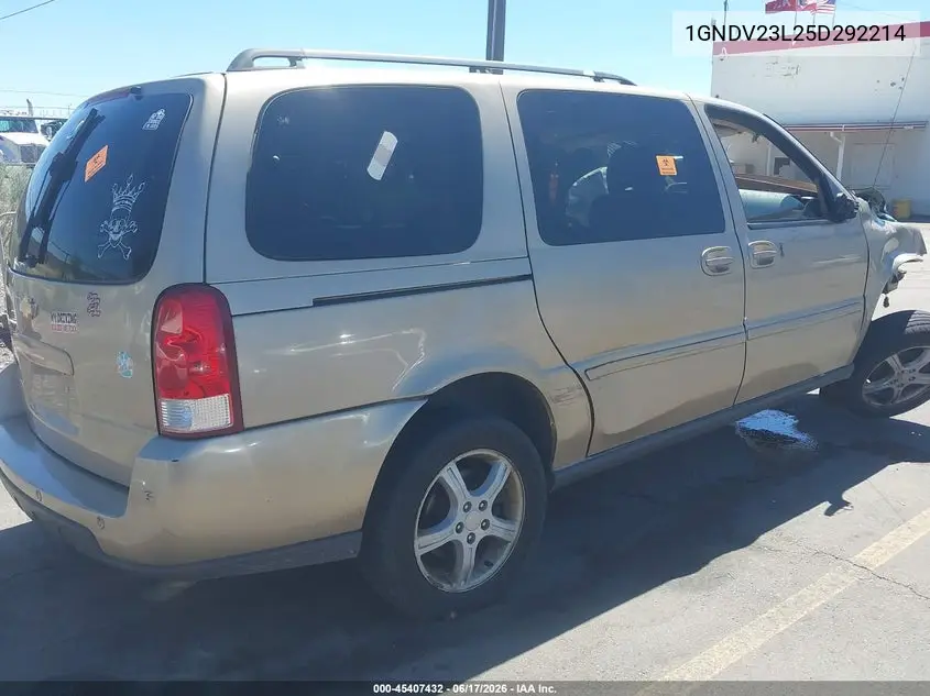 2005 Chevrolet Uplander Ls VIN: 1GNDV23L25D292214 Lot: 45407432