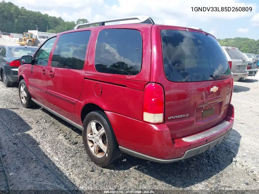 2005 Chevrolet Uplander Lt VIN: 1GNDV33L85D260809 Lot: 45511703