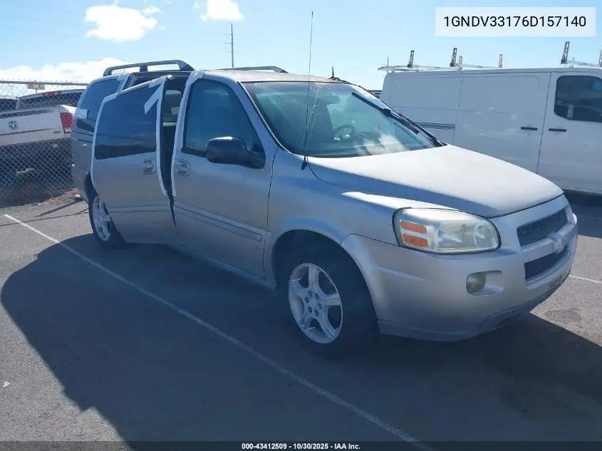 2006 Chevrolet Uplander Lt VIN: 1GNDV33176D157140 Lot: 43412509