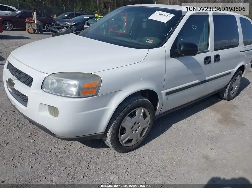 2006 Chevrolet Uplander Ls VIN: 1GNDV23L36D198506 Lot: 44691617