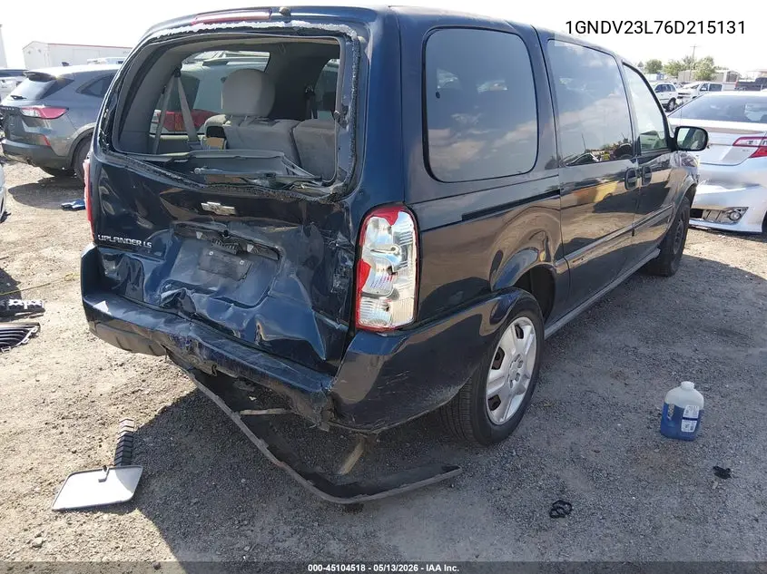 2006 Chevrolet Uplander Ls VIN: 1GNDV23L76D215131 Lot: 45104518
