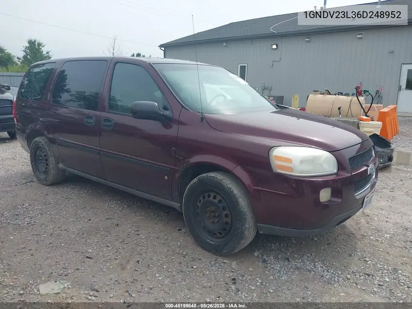 2006 Chevrolet Uplander Ls VIN: 1GNDV23L36D248952 Lot: 45199848