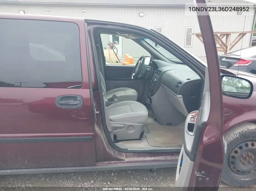 2006 Chevrolet Uplander Ls VIN: 1GNDV23L36D248952 Lot: 45199848