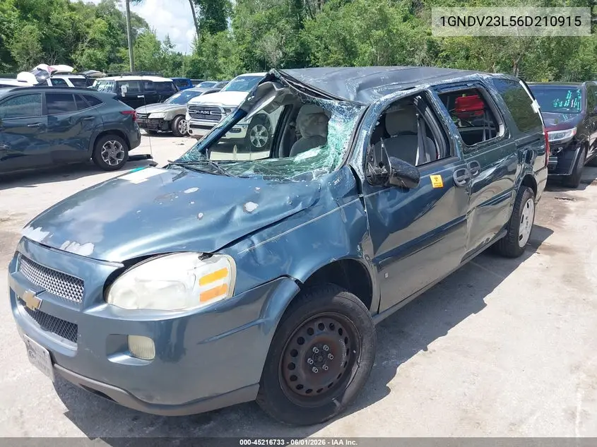 2006 Chevrolet Uplander Ls VIN: 1GNDV23L56D210915 Lot: 45216733
