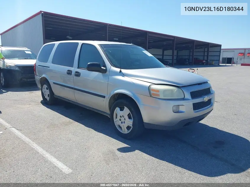 2006 Chevrolet Uplander Ls VIN: 1GNDV23L16D180344 Lot: 45271647
