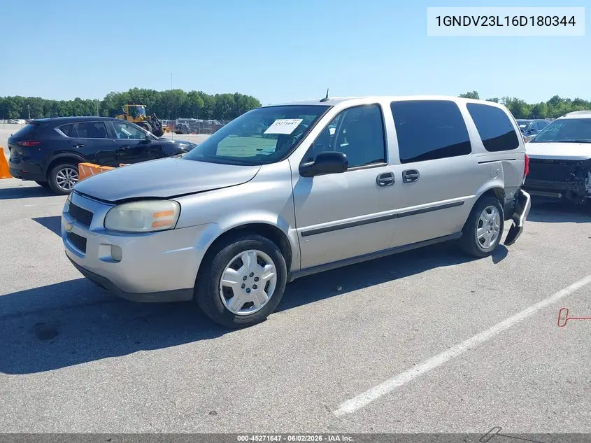 2006 Chevrolet Uplander Ls VIN: 1GNDV23L16D180344 Lot: 45271647