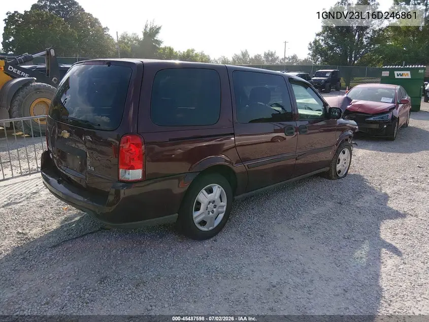 2006 Chevrolet Uplander Ls Fleet VIN: 1GNDV23L16D246861 Lot: 45487598