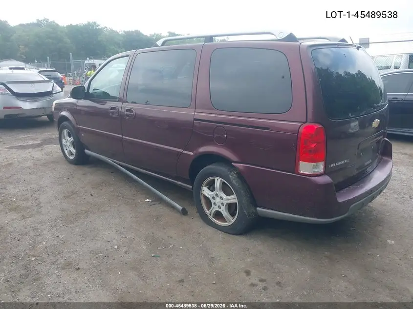 2006 Chevrolet Uplander Lt W/2Lt/Lt W/3Lt VIN: 1GNDV33106D152105 Lot: 45489538