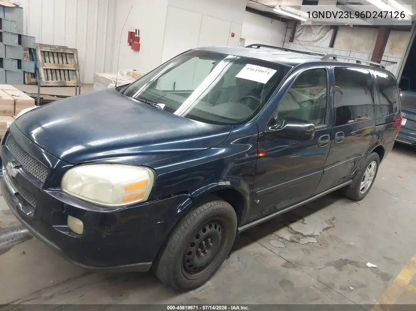 2006 Chevrolet Uplander Ls Fleet VIN: 1GNDV23L96D247126 Lot: 45619971