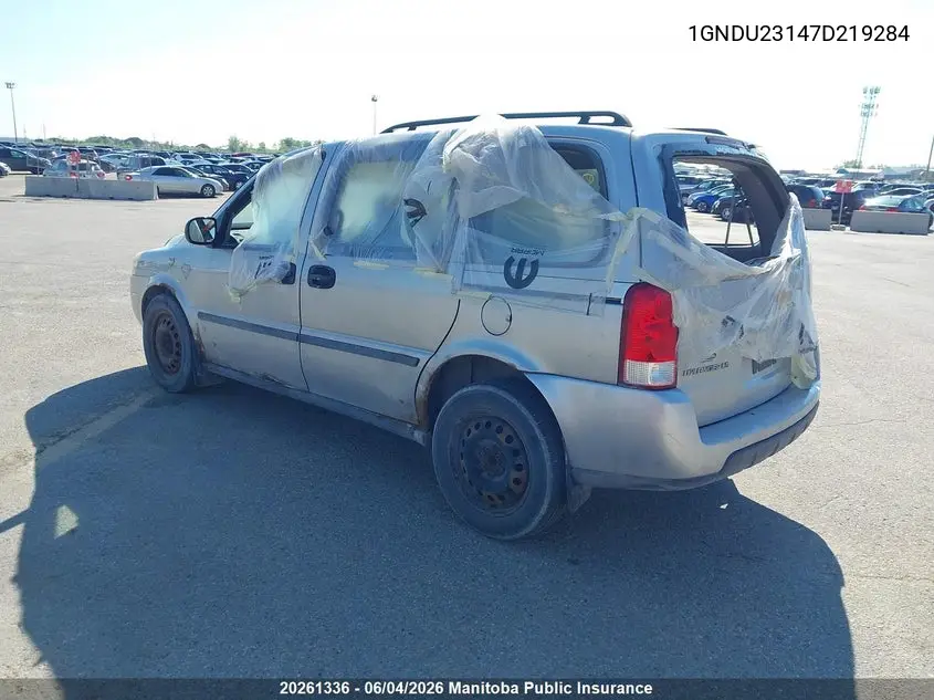 2007 Chevrolet Uplander Ls VIN: 1GNDU23147D219284 Lot: 20261336
