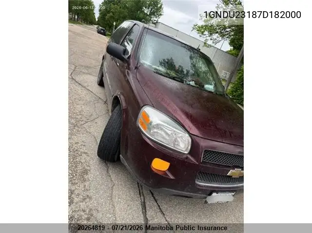 2007 Chevrolet Uplander Ls VIN: 1GNDU23187D182000 Lot: 20264819