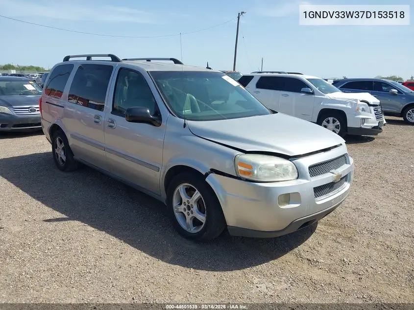 2007 Chevrolet Uplander Lt VIN: 1GNDV33W37D153518 Lot: 44501539