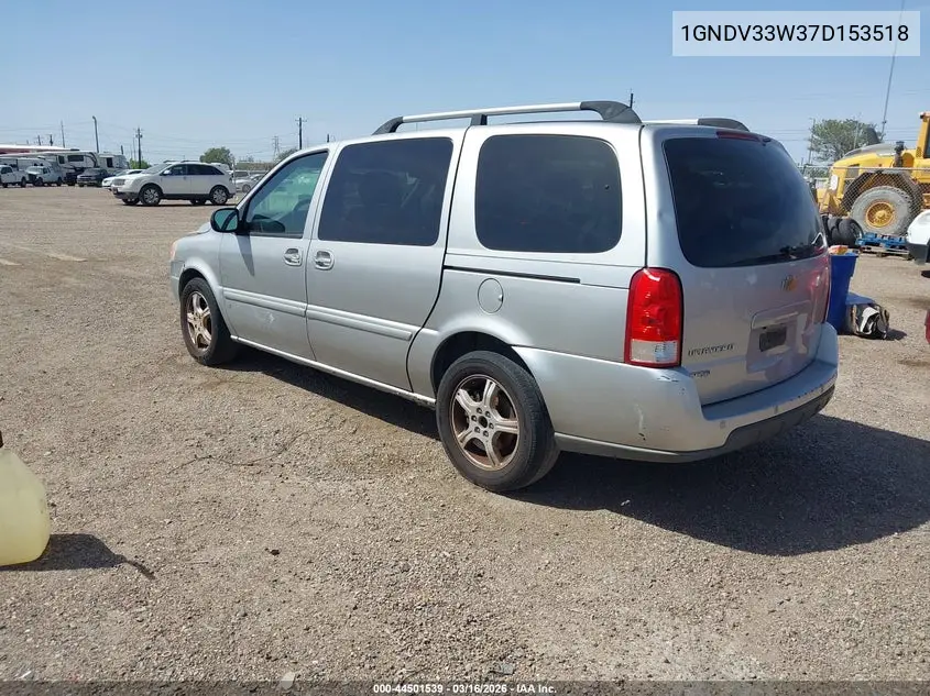 2007 Chevrolet Uplander Lt VIN: 1GNDV33W37D153518 Lot: 44501539