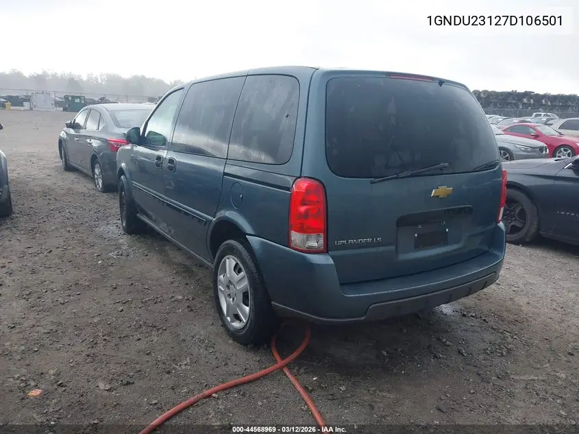 2007 Chevrolet Uplander Ls VIN: 1GNDU23127D106501 Lot: 44568969