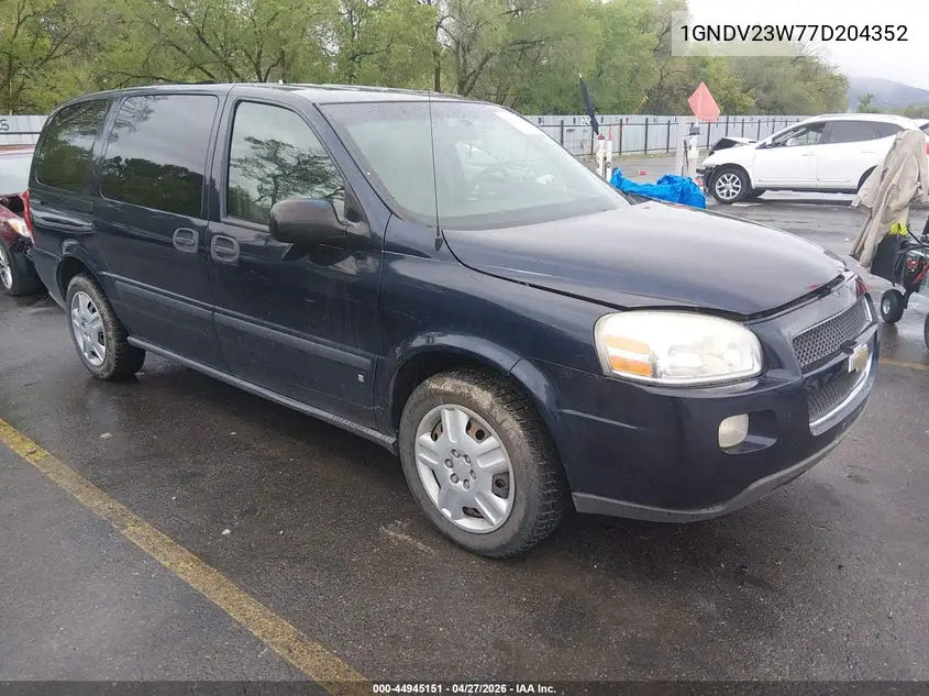 2007 Chevrolet Uplander Ls VIN: 1GNDV23W77D204352 Lot: 44945151