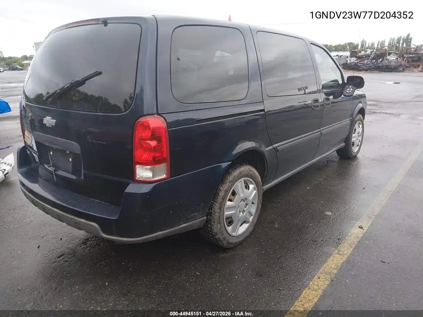 2007 Chevrolet Uplander Ls VIN: 1GNDV23W77D204352 Lot: 44945151