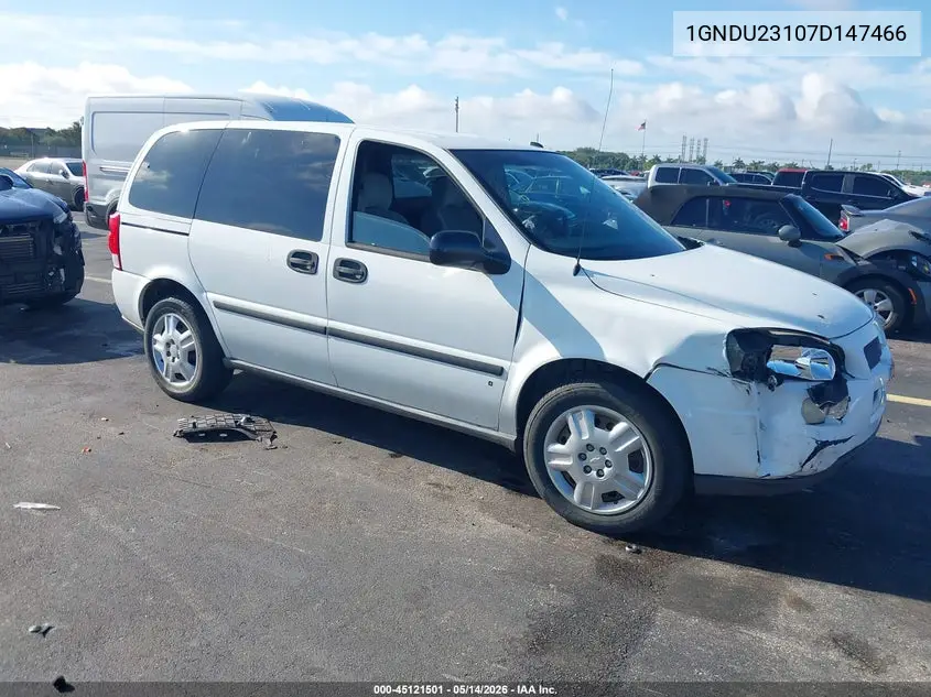 2007 Chevrolet Uplander Ls VIN: 1GNDU23107D147466 Lot: 45121501