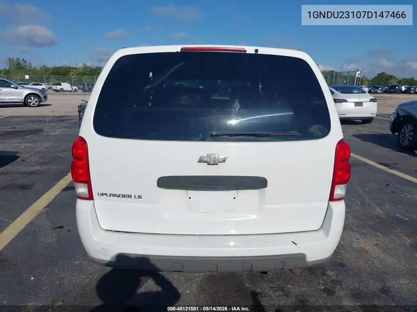 2007 Chevrolet Uplander Ls VIN: 1GNDU23107D147466 Lot: 45121501