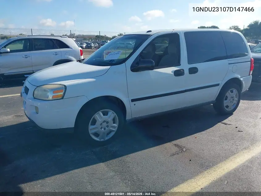 2007 Chevrolet Uplander Ls VIN: 1GNDU23107D147466 Lot: 45121501