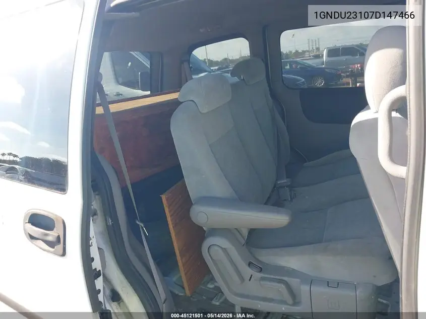 2007 Chevrolet Uplander Ls VIN: 1GNDU23107D147466 Lot: 45121501