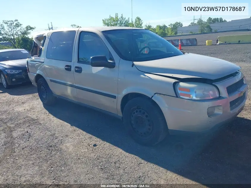 2007 Chevrolet Uplander Ls Fleet VIN: 1GNDV23W57D178687 Lot: 45389365