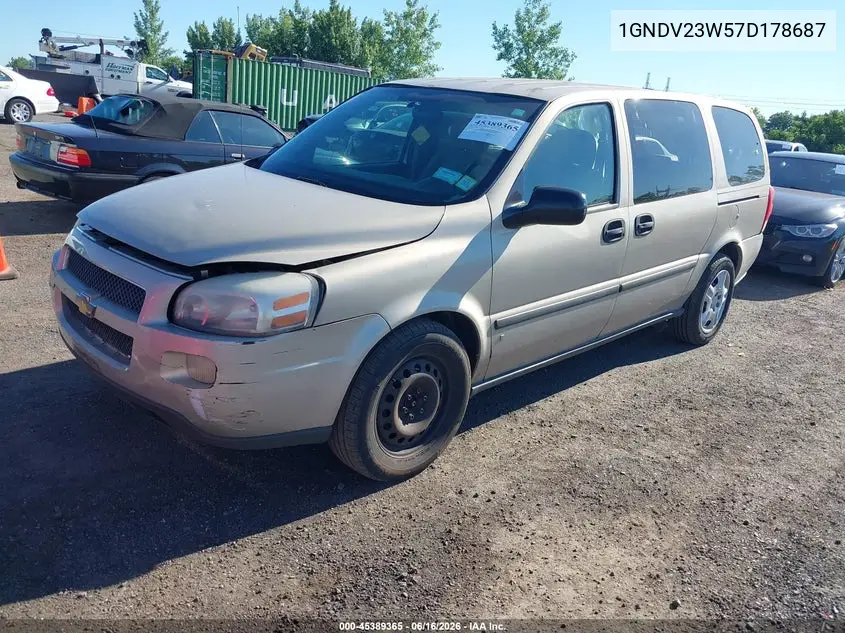 2007 Chevrolet Uplander Ls Fleet VIN: 1GNDV23W57D178687 Lot: 45389365