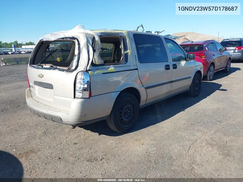 2007 Chevrolet Uplander Ls Fleet VIN: 1GNDV23W57D178687 Lot: 45389365
