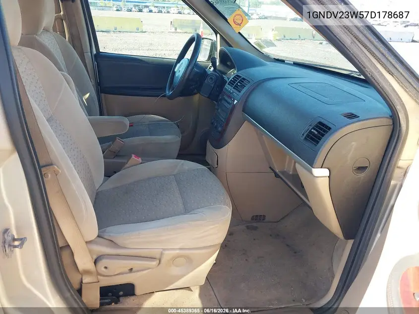 2007 Chevrolet Uplander Ls Fleet VIN: 1GNDV23W57D178687 Lot: 45389365