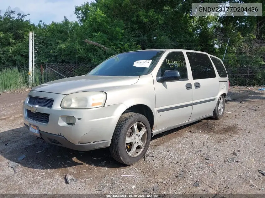 2007 Chevrolet Uplander Ls Fleet VIN: 1GNDV23177D204436 Lot: 45492294