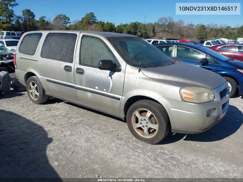 2008 Chevrolet Uplander Ls VIN: 1GNDV231X8D146517 Lot: 44174314