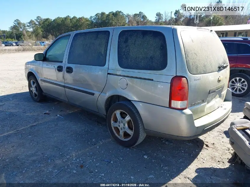 2008 Chevrolet Uplander Ls VIN: 1GNDV231X8D146517 Lot: 44174314
