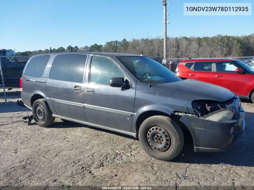 2008 Chevrolet Uplander Ls VIN: 1GNDV23W78D112935 Lot: 44290778