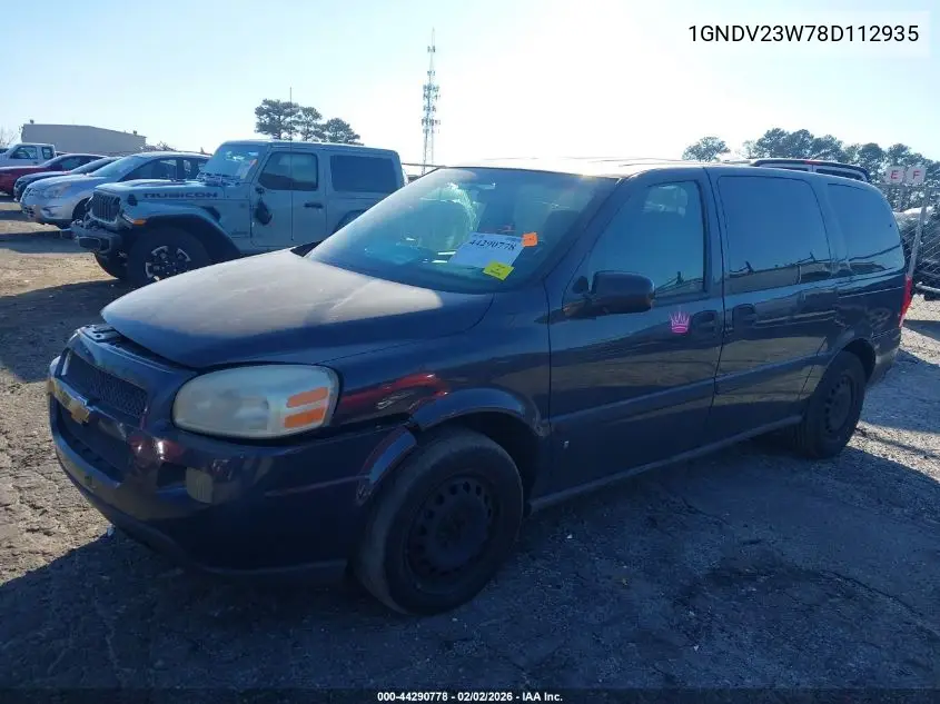 2008 Chevrolet Uplander Ls VIN: 1GNDV23W78D112935 Lot: 44290778