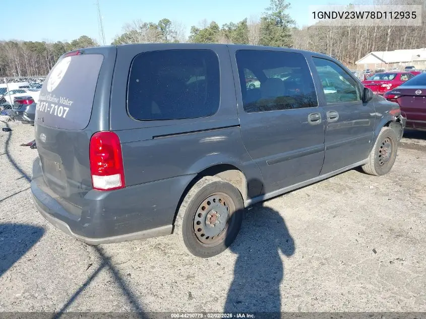 2008 Chevrolet Uplander Ls VIN: 1GNDV23W78D112935 Lot: 44290778