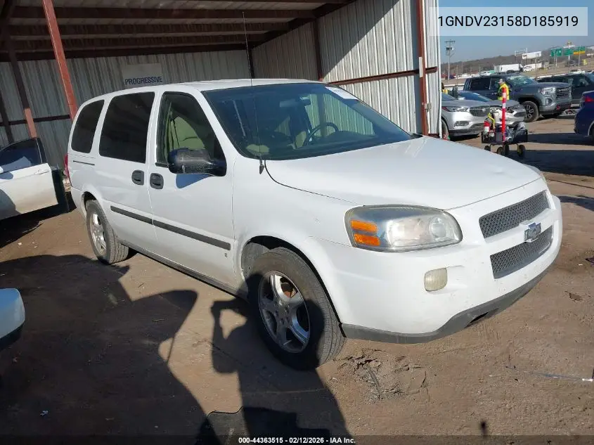 2008 Chevrolet Uplander Ls VIN: 1GNDV23158D185919 Lot: 44363515