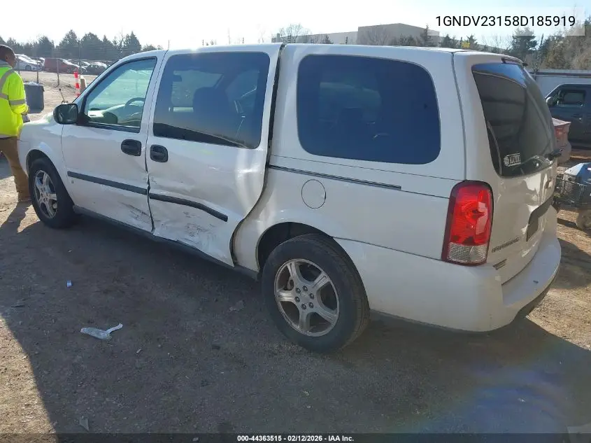 2008 Chevrolet Uplander Ls VIN: 1GNDV23158D185919 Lot: 44363515