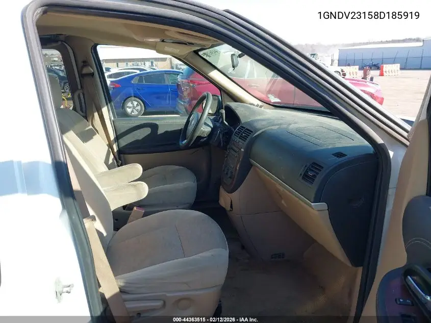 2008 Chevrolet Uplander Ls VIN: 1GNDV23158D185919 Lot: 44363515