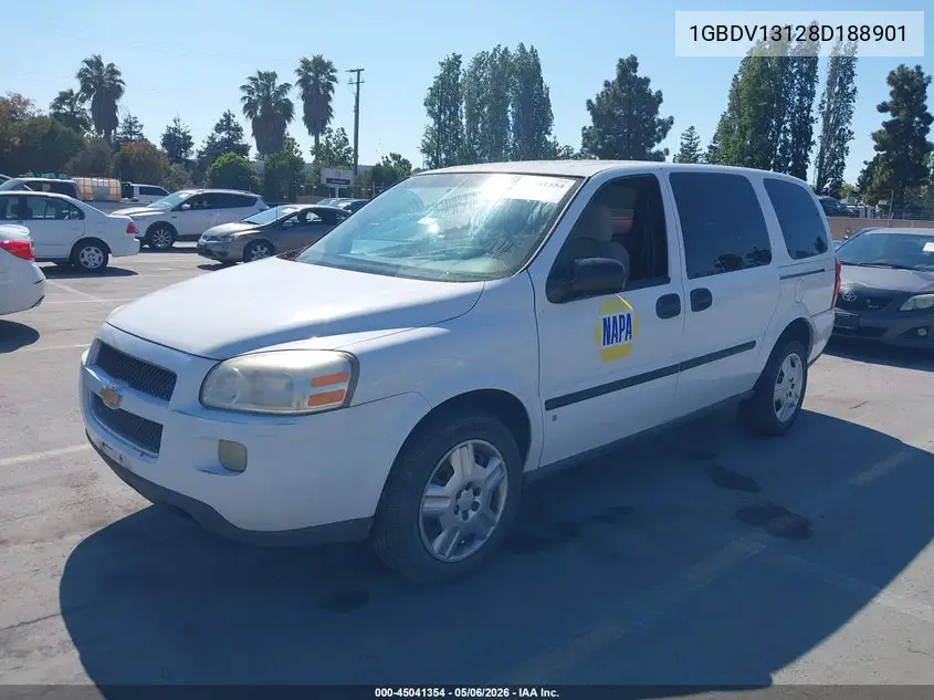 2008 Chevrolet Uplander Cargo VIN: 1GBDV13128D188901 Lot: 45041354