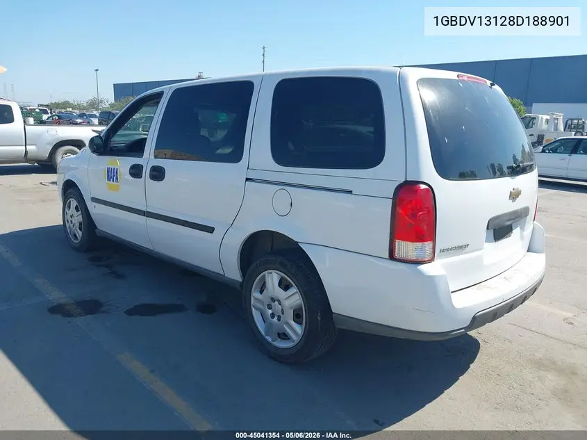 2008 Chevrolet Uplander Cargo VIN: 1GBDV13128D188901 Lot: 45041354