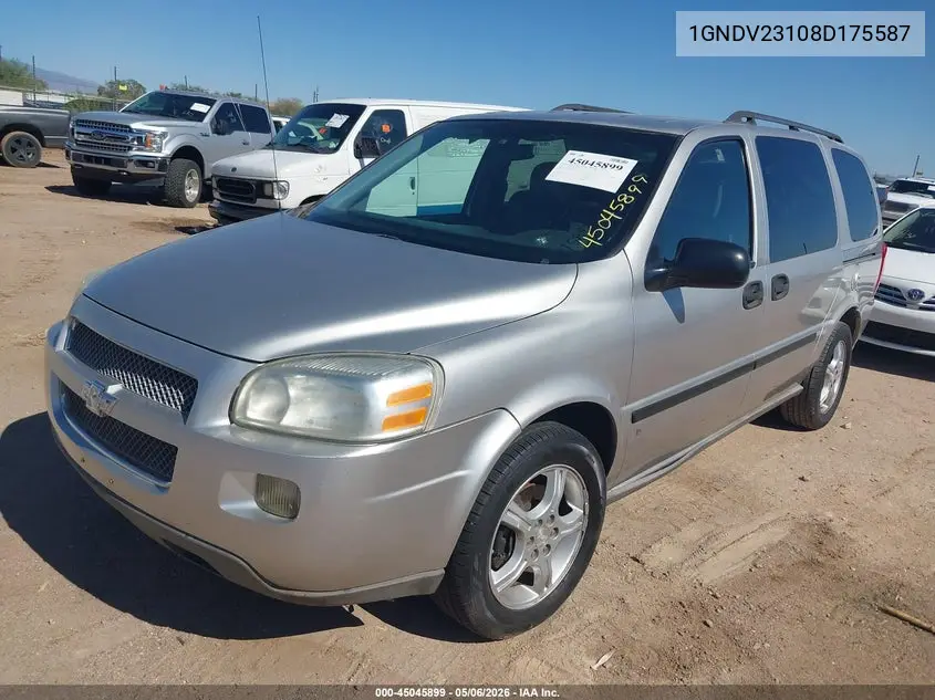 2008 Chevrolet Uplander Ls VIN: 1GNDV23108D175587 Lot: 45045899