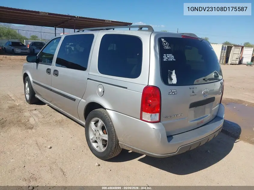 2008 Chevrolet Uplander Ls VIN: 1GNDV23108D175587 Lot: 45045899