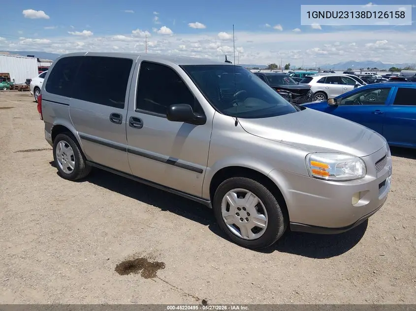 2008 Chevrolet Uplander Ls VIN: 1GNDU23138D126158 Lot: 45220495