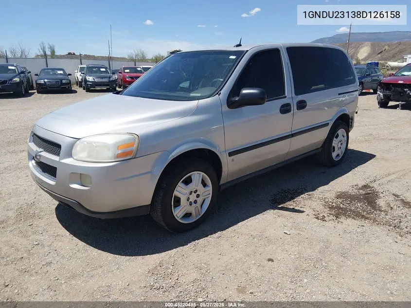 2008 Chevrolet Uplander Ls VIN: 1GNDU23138D126158 Lot: 45220495