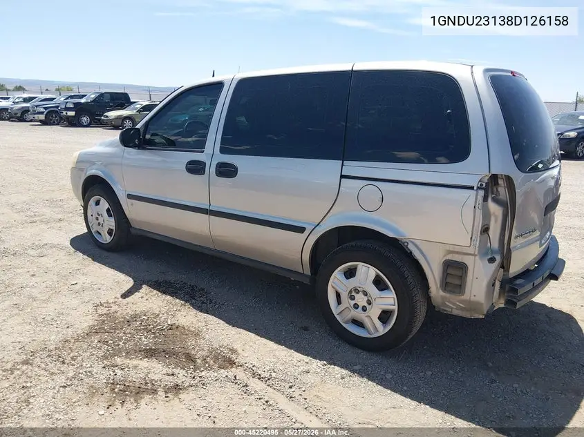 2008 Chevrolet Uplander Ls VIN: 1GNDU23138D126158 Lot: 45220495