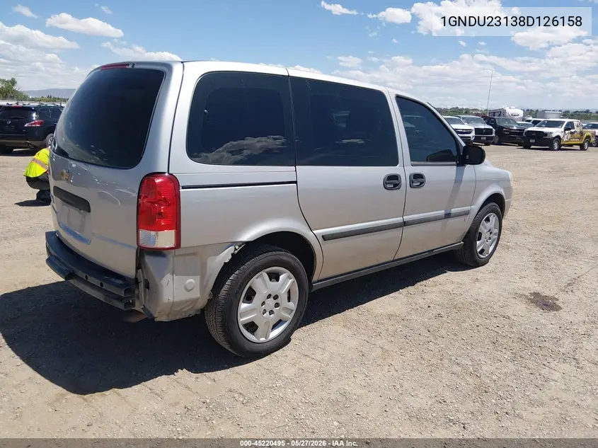 2008 Chevrolet Uplander Ls VIN: 1GNDU23138D126158 Lot: 45220495