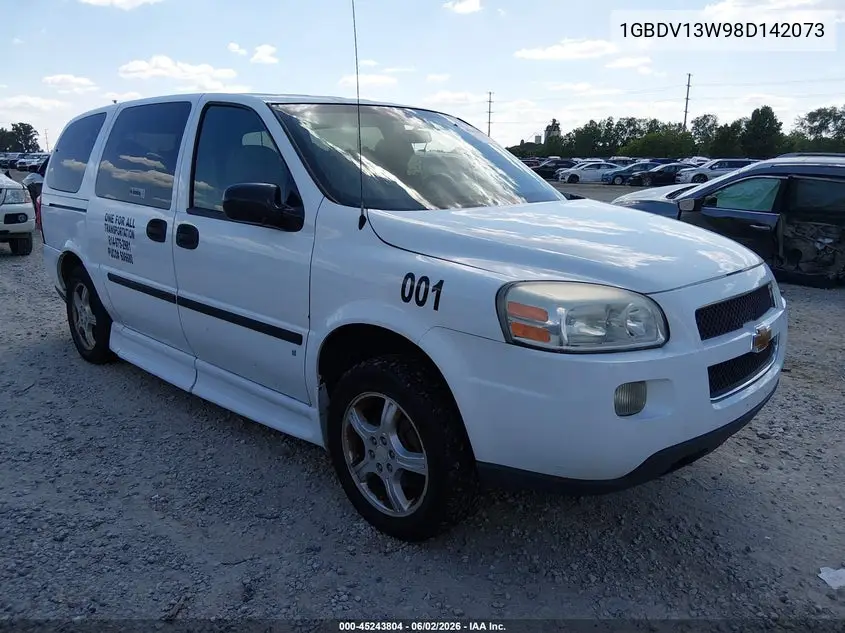 2008 Chevrolet Uplander Ls VIN: 1GBDV13W98D142073 Lot: 45243804