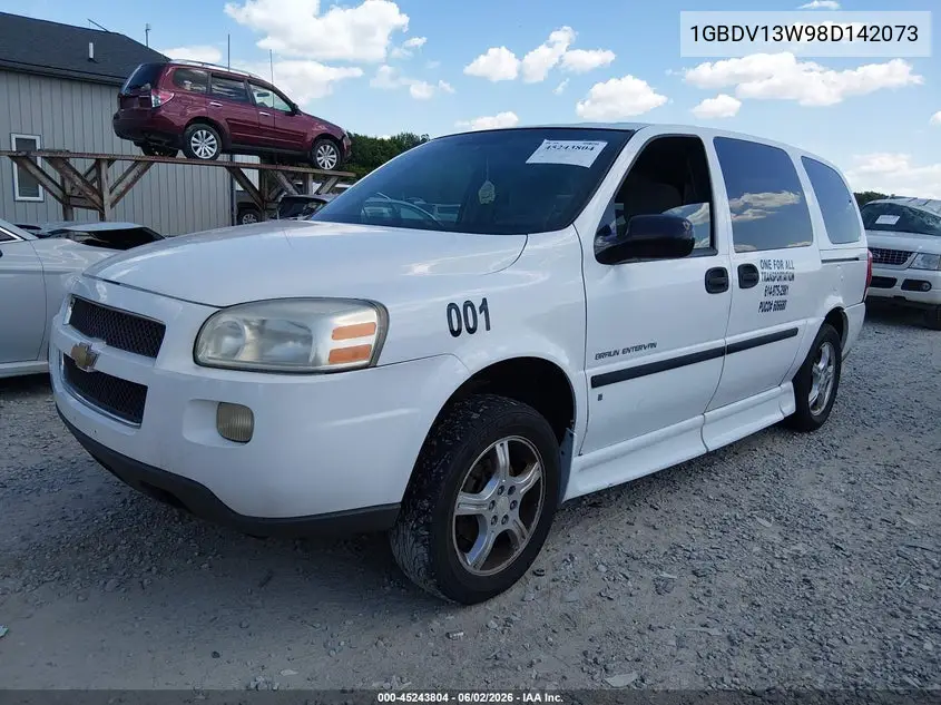 2008 Chevrolet Uplander Ls VIN: 1GBDV13W98D142073 Lot: 45243804