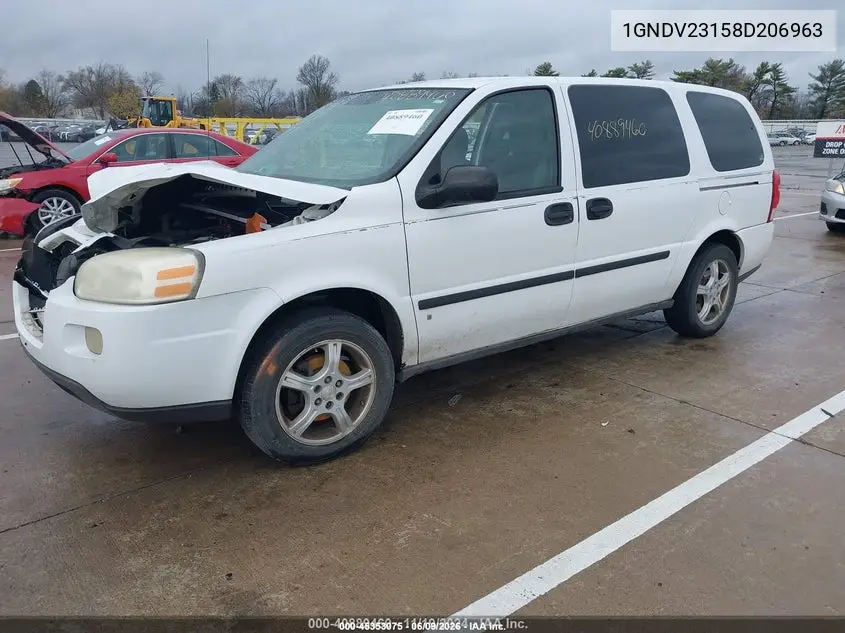 2008 Chevrolet Uplander Ls VIN: 1GNDV23158D206963 Lot: 45353075