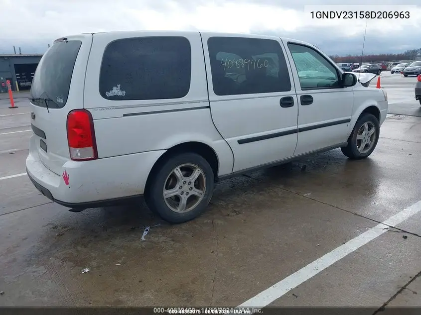 2008 Chevrolet Uplander Ls VIN: 1GNDV23158D206963 Lot: 45353075